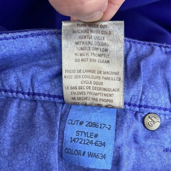 PAIGE Roxbury Purple Skinny Ankle Jeans Blue Pop of Colour Stretch USA Retro 29 - Picture 9 of 12